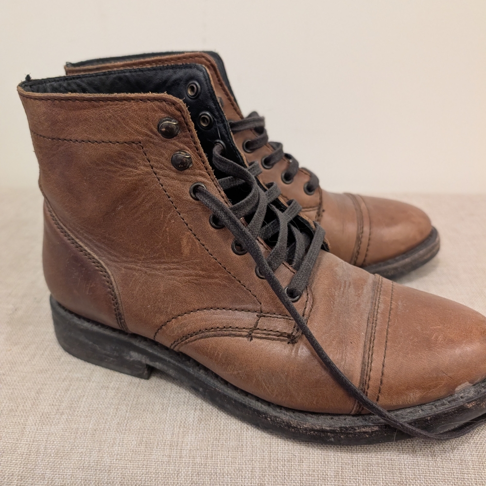 Thursday Boot Company Brown Lace Up Boots - Picture 4 of 6